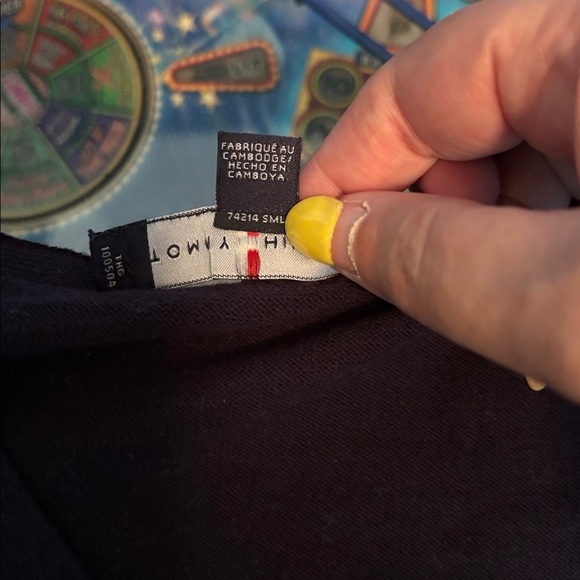 TOMMY HILFIGER Polka Dot Cotton Sweater, Size XL - Picture 6 of 8